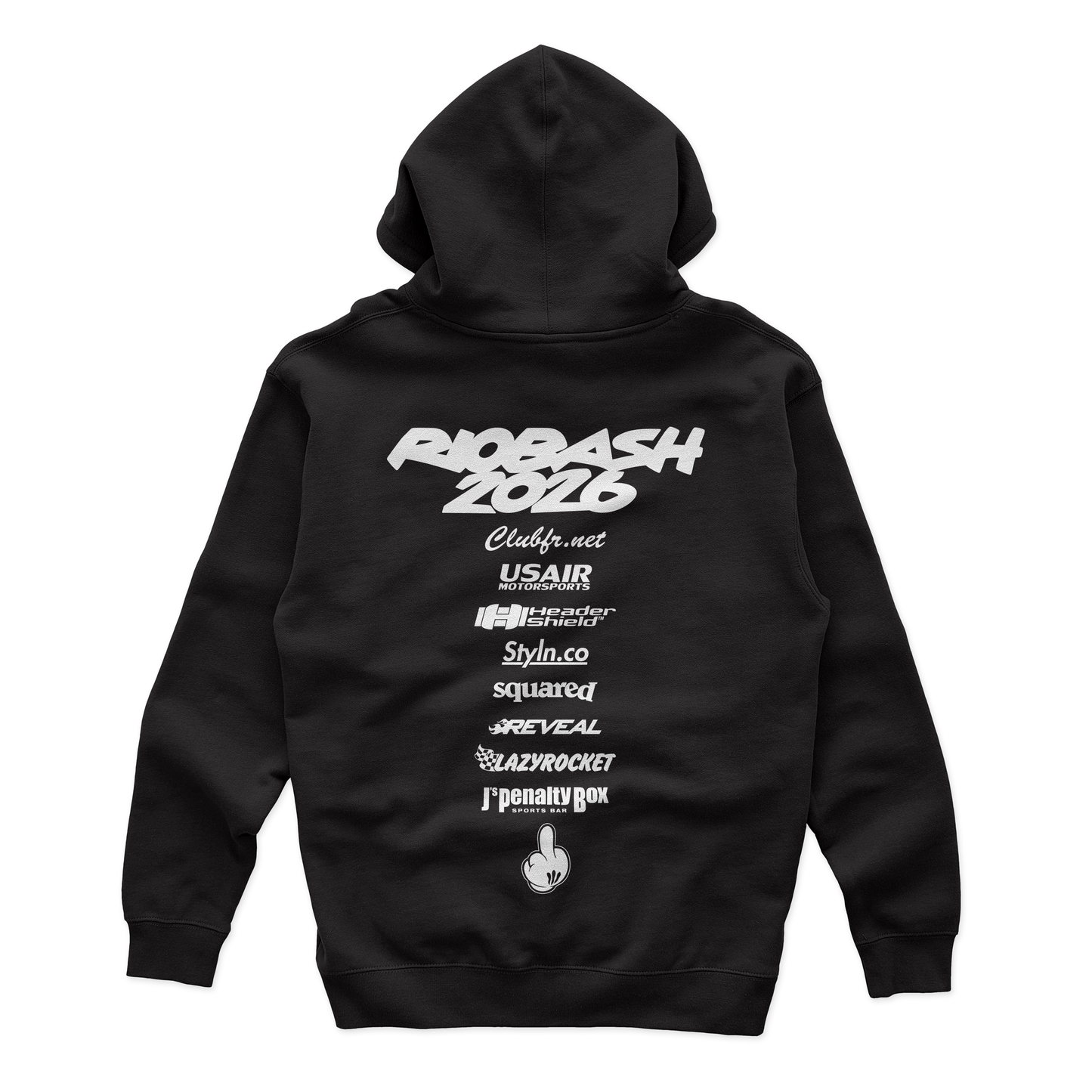 RIOBASH 2026 ADULT BLACK HOODIE