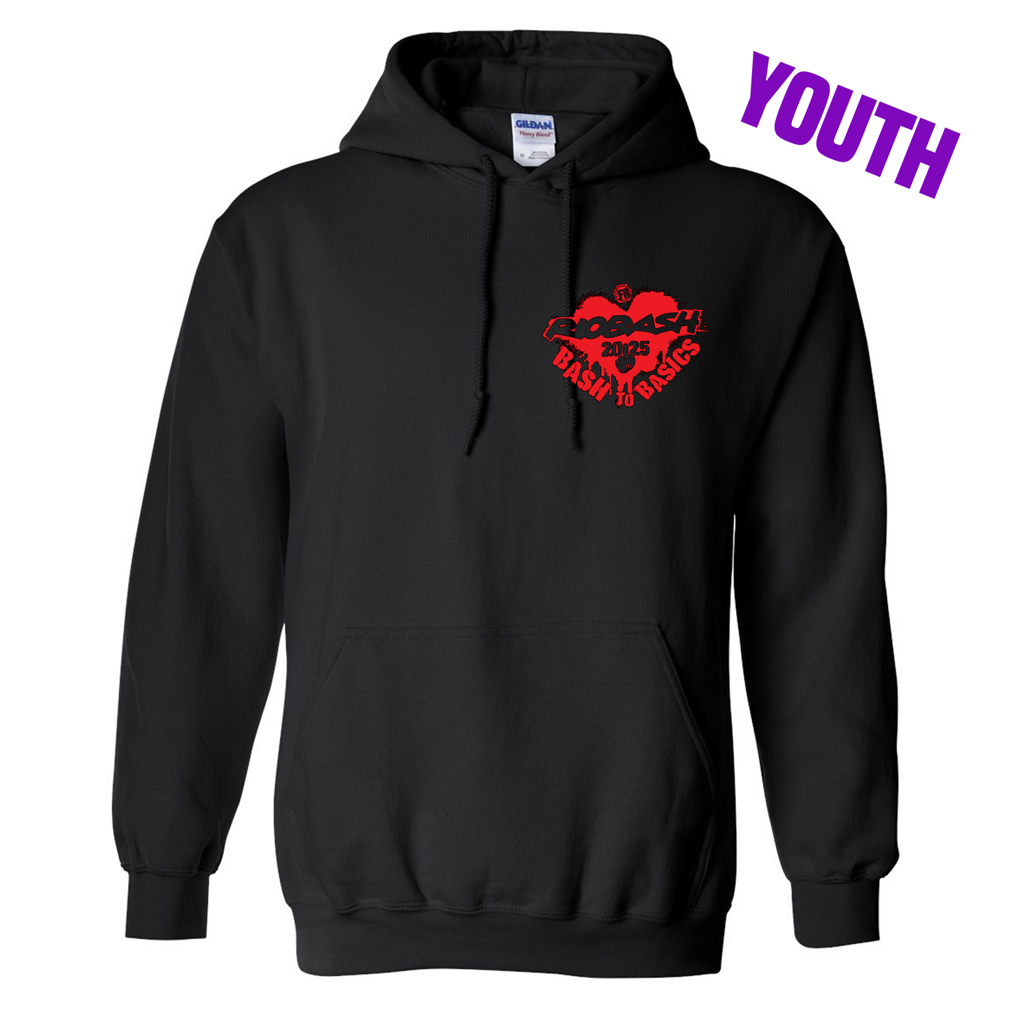 RIOBASH YOUTH BLACK/RED HOODIE