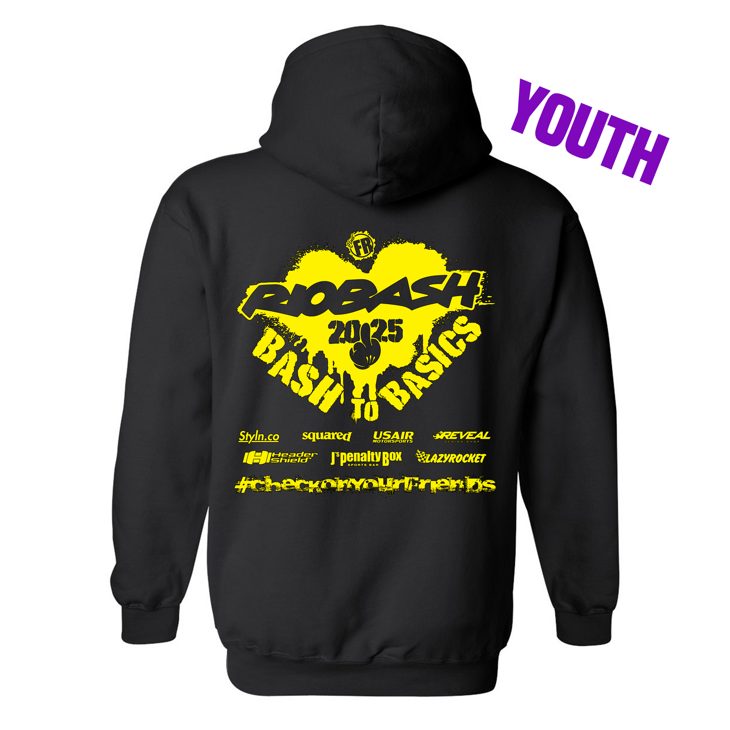 RIOBASH YOUTH BLACK/YELLOW HOODIE