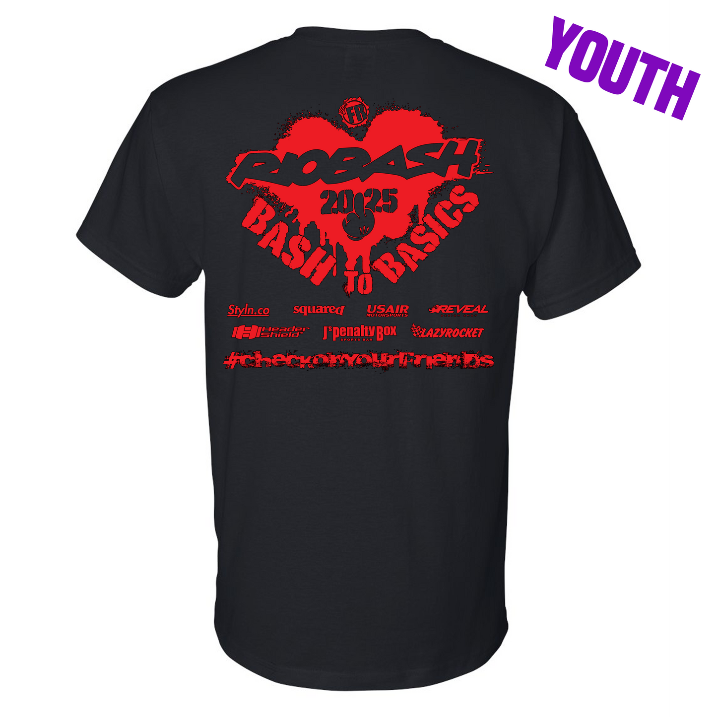 RIOBASH YOUTH BLACK/RED SHIRT