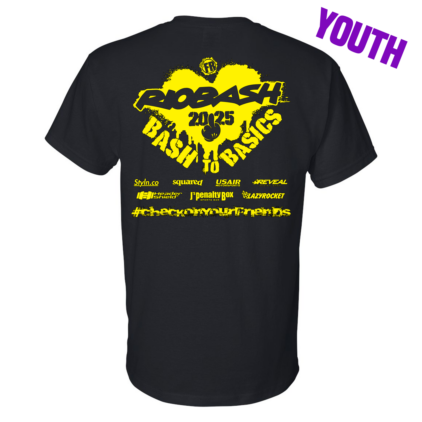 RIOBASH YOUTH BLACK/YELLOW SHIRT