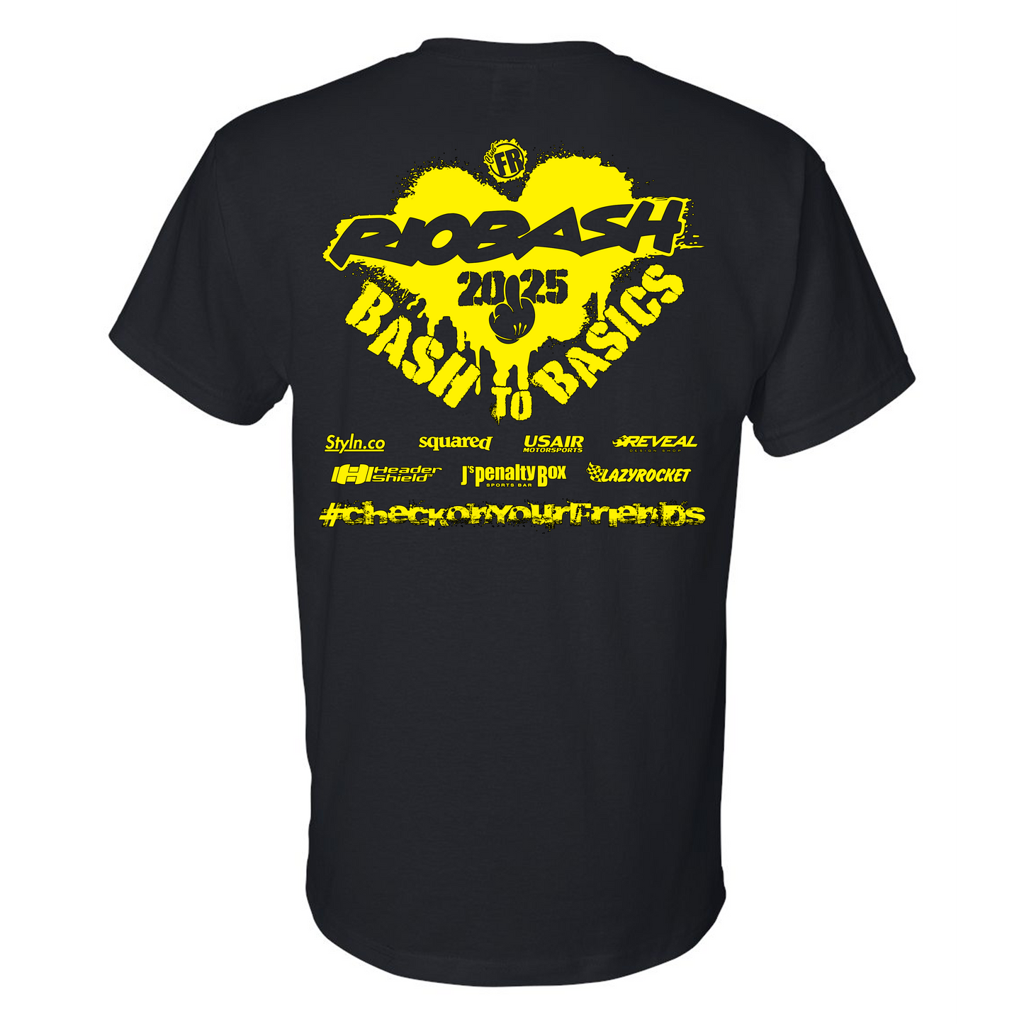 RIOBASH ADULT BLACK/YELLOW SHIRT