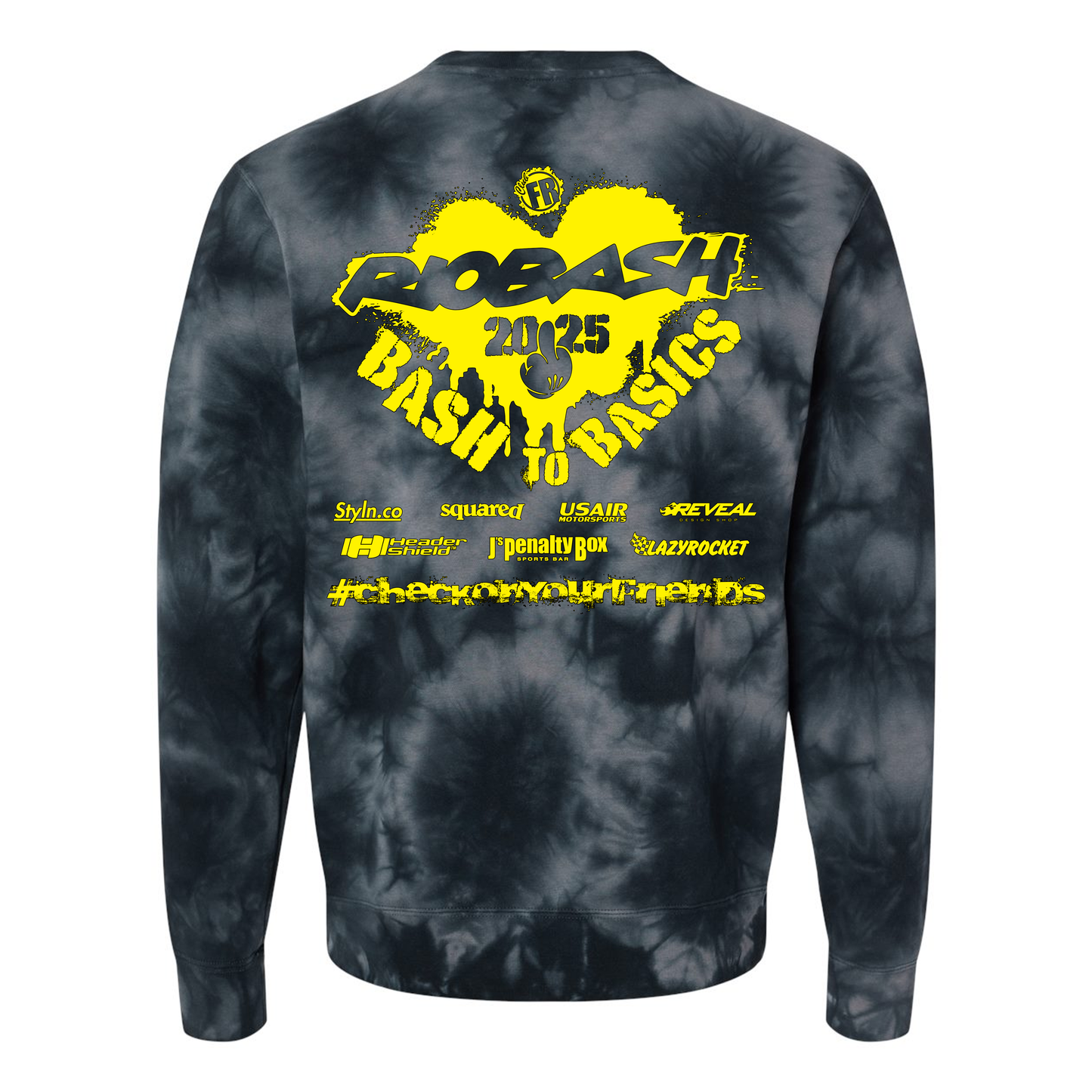 RIOBASH ADULT BLACK TIE DYE CREWNECK