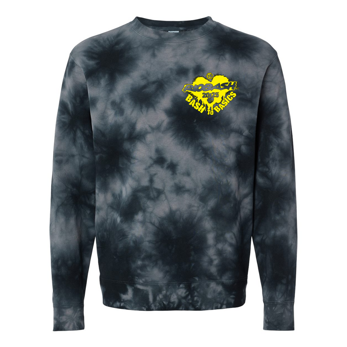 RIOBASH ADULT BLACK TIE DYE CREWNECK