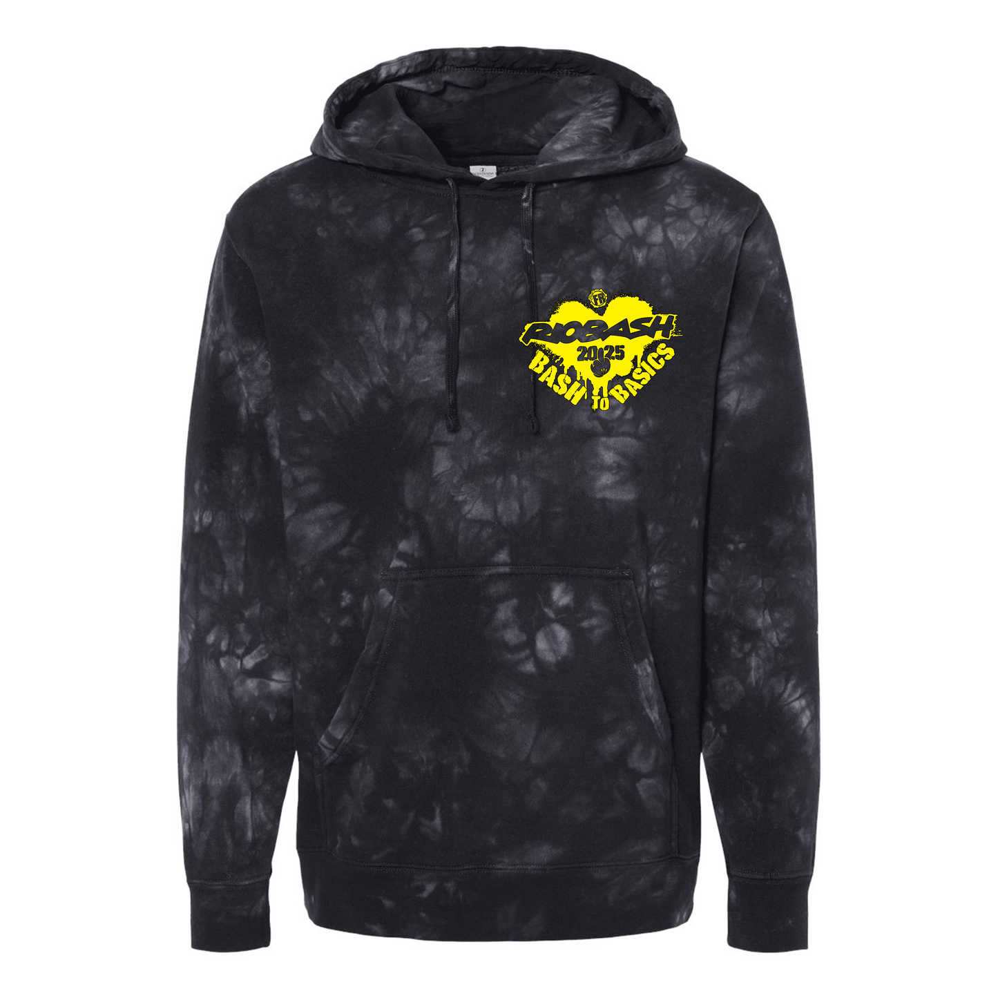 RIOBASH ADULT BLACK TIE DYE HOODIE