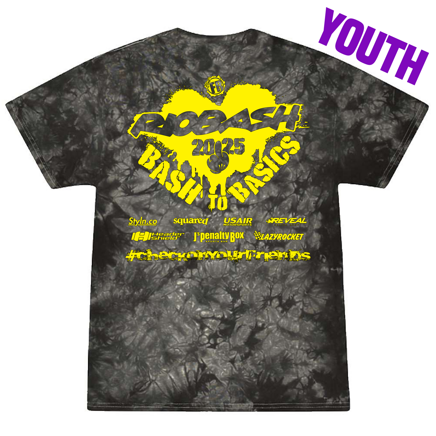 RIOBASH YOUTH BLACK TIE DYE SHIRT