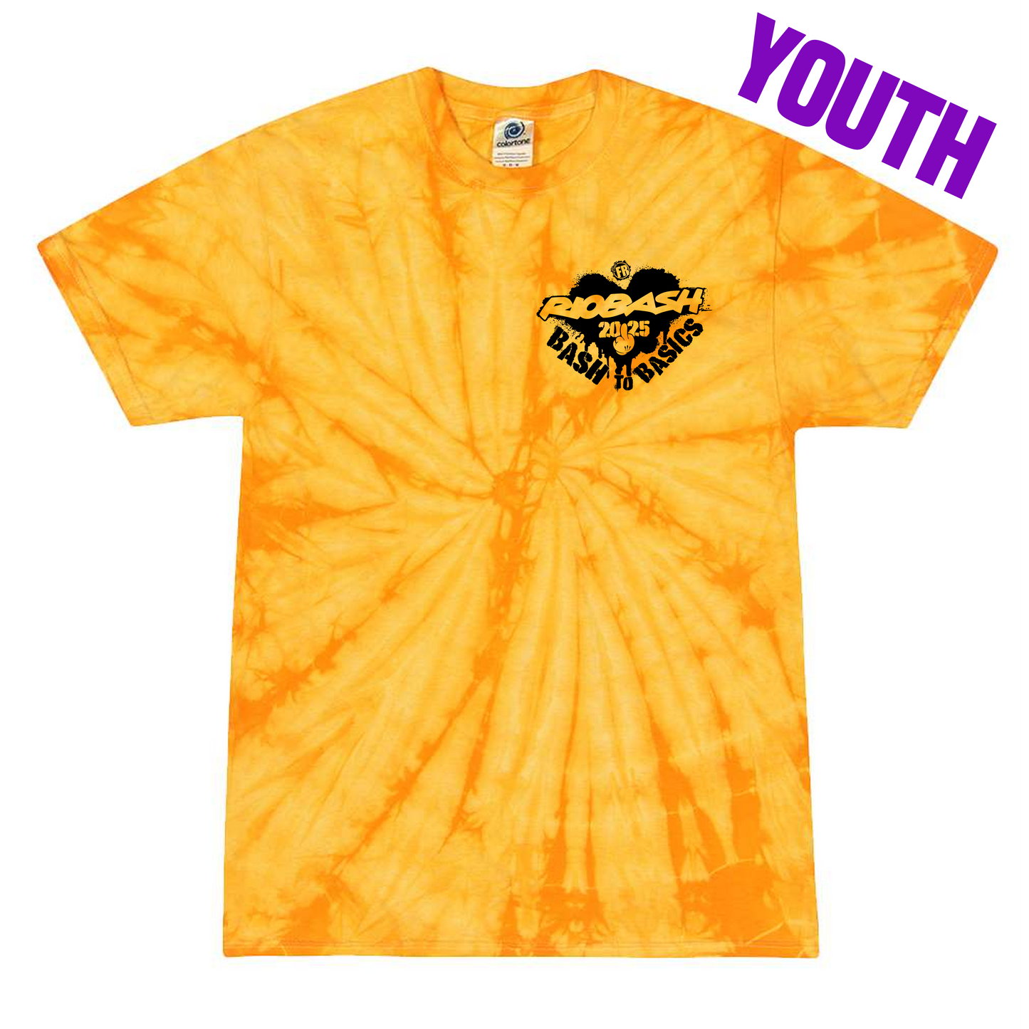 RIOBASH YOUTH YELLOW TIE DYE SHIRT