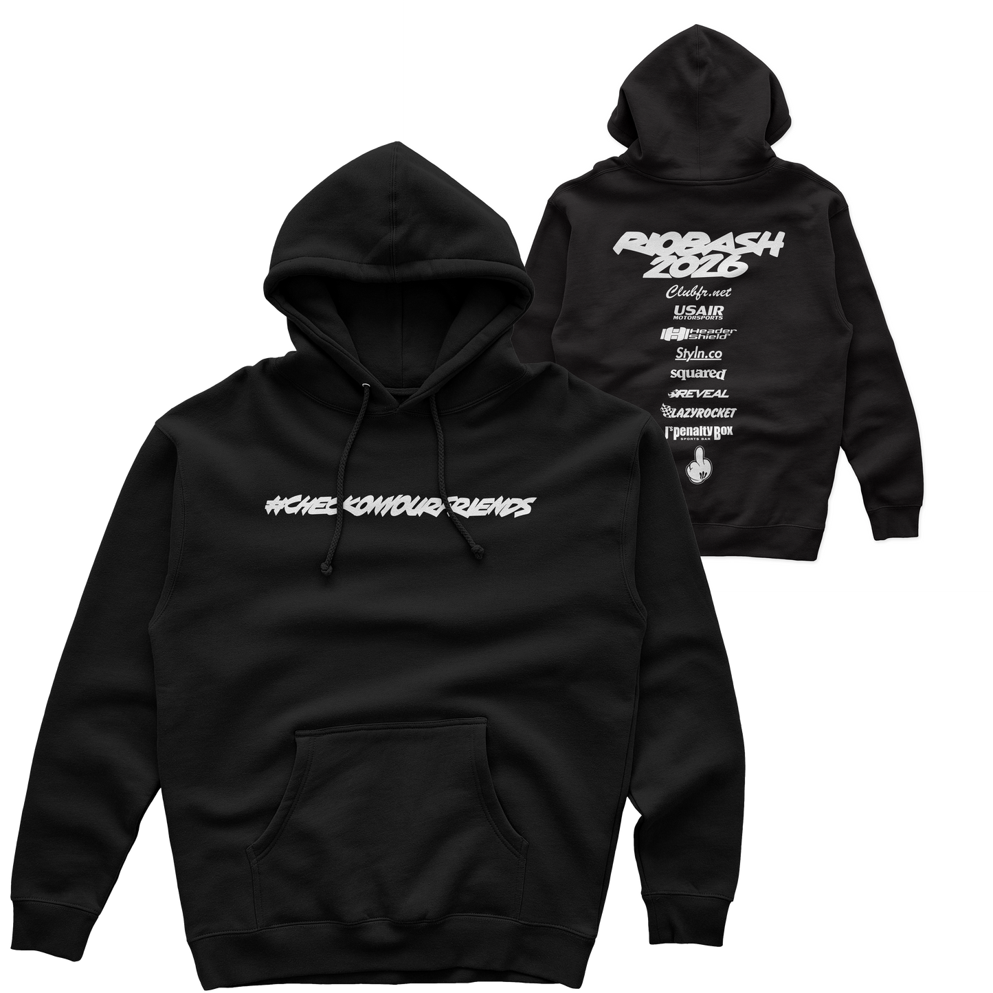 RIOBASH 2026 ADULT BLACK HOODIE