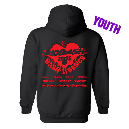 RIOBASH YOUTH  BLACK/RED HOODIE