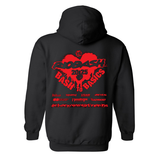 RIOBASH ADULT BLACK/RED HOODIE