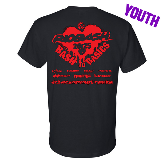 RIOBASH YOUTH BLACK/RED SHIRT