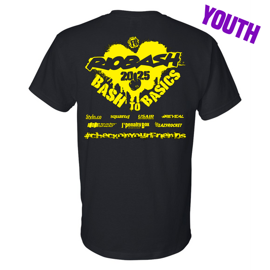 RIOBASH YOUTH BLACK/YELLOW SHIRT