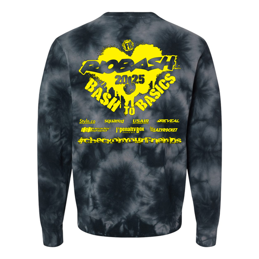 RIOBASH ADULT BLACK TIE DYE CREWNECK