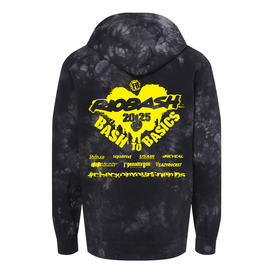 RIOBASH ADULT BLACK TIE DYE HOODIE